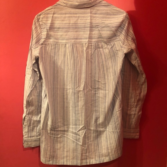 Athleta Blue Striped Button Down - Picture 3 of 3